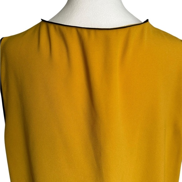 Halogen Yellow Piped V-neck Sleeveless Blouse Top Size XL - Picture 14 of 17